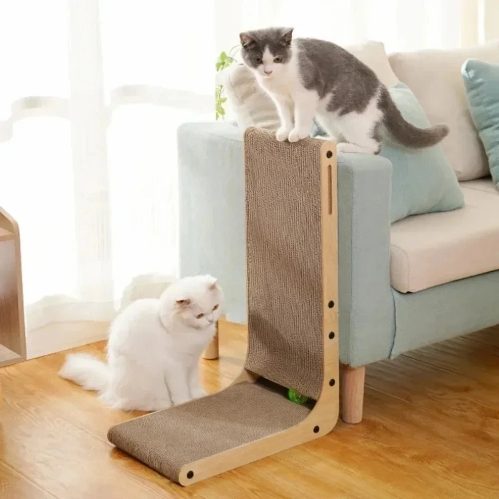 Guangdong L Shape Cat Scratcher For Indoor Cats Safe Cardboard