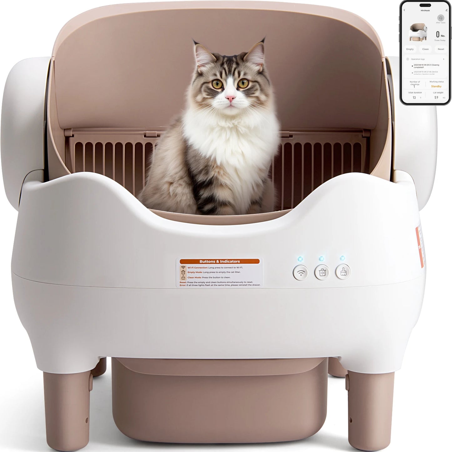 Lunapurr Self Cleaning Automatic Cat Litter Box With App