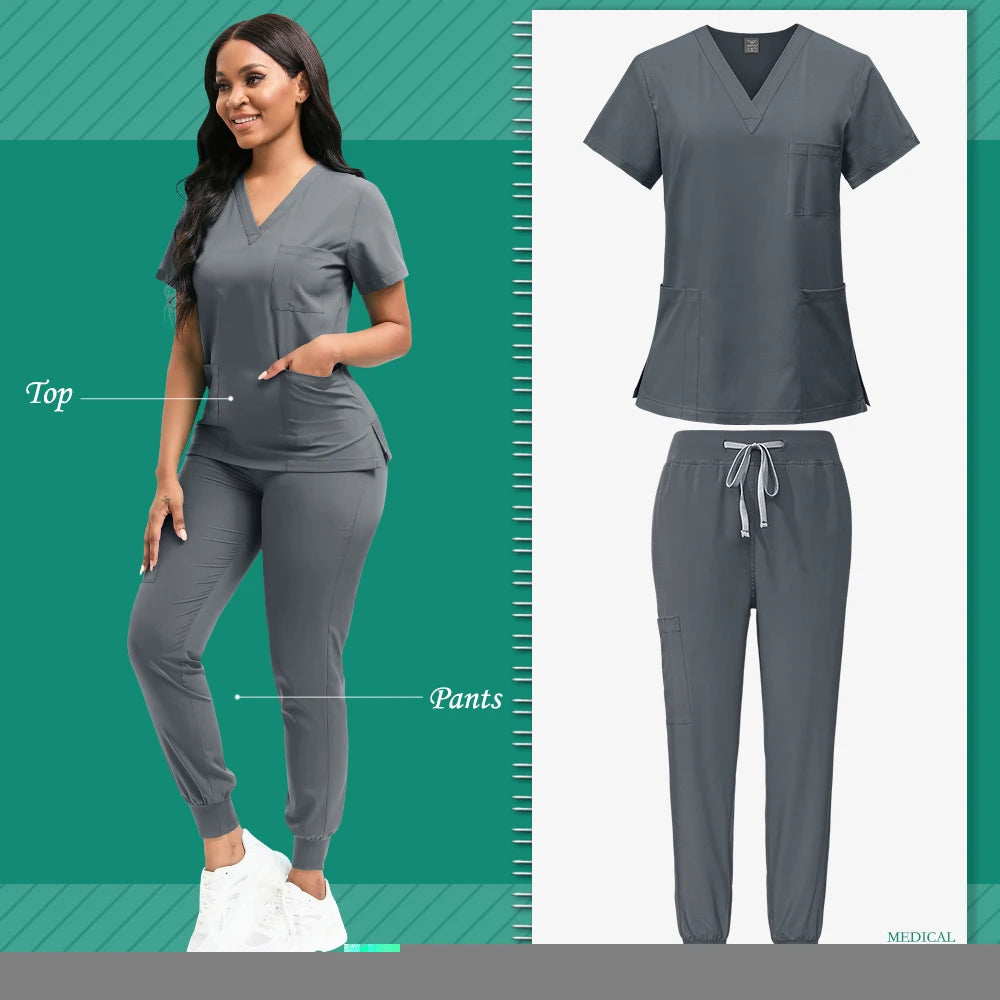 Guangdong Scrubs Women Medical Nurse Uniform Set Professional